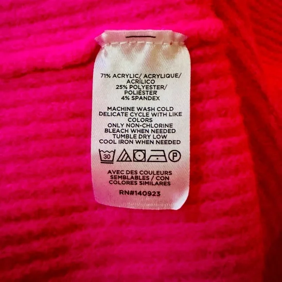 Loft Hot Pink soft sweater NWT size smalll - Picture 5 of 5